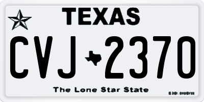 TX license plate CVJ2370