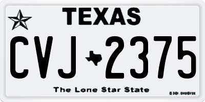 TX license plate CVJ2375