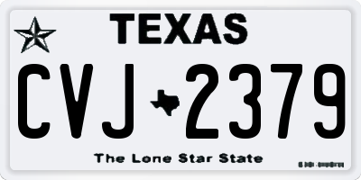 TX license plate CVJ2379