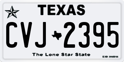 TX license plate CVJ2395