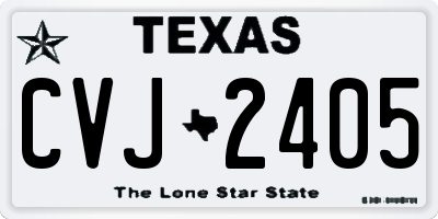 TX license plate CVJ2405