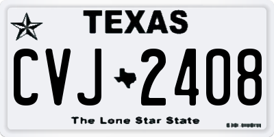 TX license plate CVJ2408
