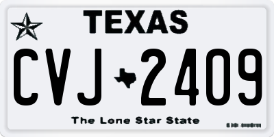 TX license plate CVJ2409