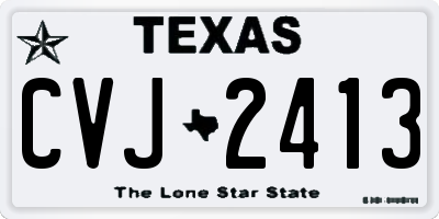 TX license plate CVJ2413