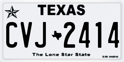 TX license plate CVJ2414