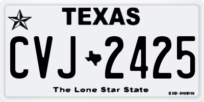 TX license plate CVJ2425