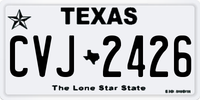 TX license plate CVJ2426