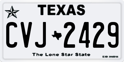 TX license plate CVJ2429