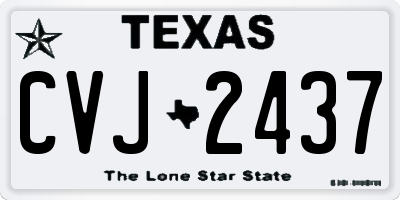TX license plate CVJ2437