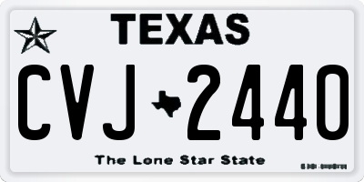TX license plate CVJ2440