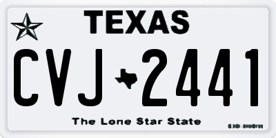 TX license plate CVJ2441