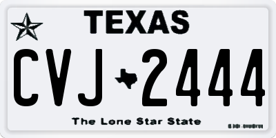 TX license plate CVJ2444
