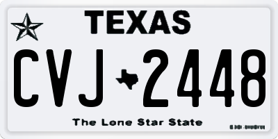 TX license plate CVJ2448