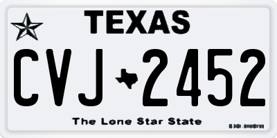 TX license plate CVJ2452