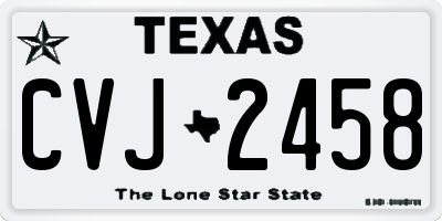 TX license plate CVJ2458