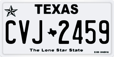 TX license plate CVJ2459