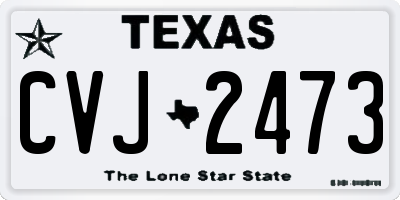 TX license plate CVJ2473