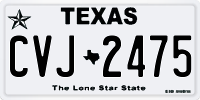 TX license plate CVJ2475