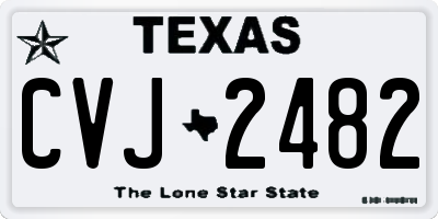 TX license plate CVJ2482