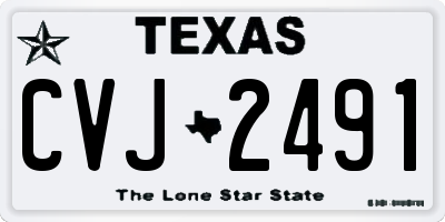 TX license plate CVJ2491