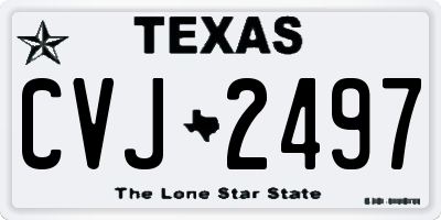 TX license plate CVJ2497