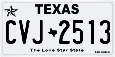 TX license plate CVJ2513