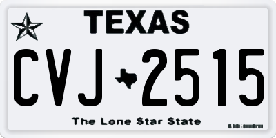 TX license plate CVJ2515