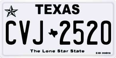 TX license plate CVJ2520