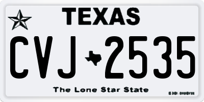 TX license plate CVJ2535