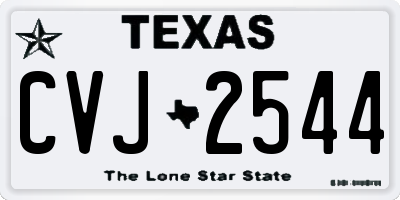 TX license plate CVJ2544