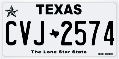 TX license plate CVJ2574