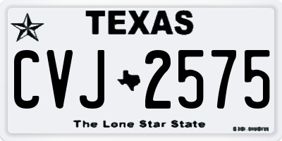 TX license plate CVJ2575