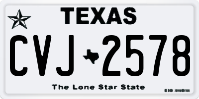 TX license plate CVJ2578