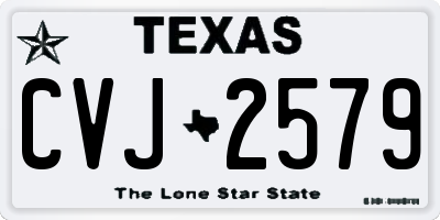 TX license plate CVJ2579