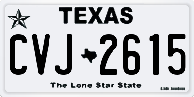 TX license plate CVJ2615