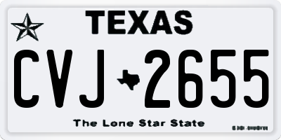 TX license plate CVJ2655