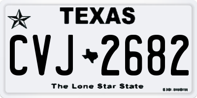TX license plate CVJ2682