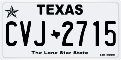 TX license plate CVJ2715