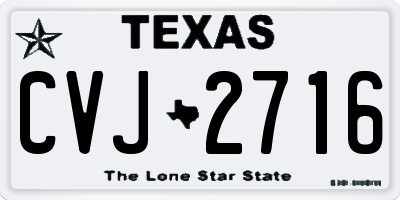 TX license plate CVJ2716