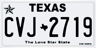 TX license plate CVJ2719