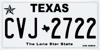 TX license plate CVJ2722