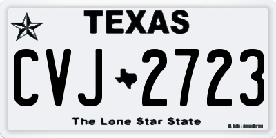 TX license plate CVJ2723