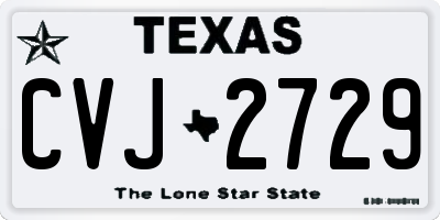 TX license plate CVJ2729