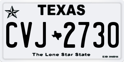 TX license plate CVJ2730