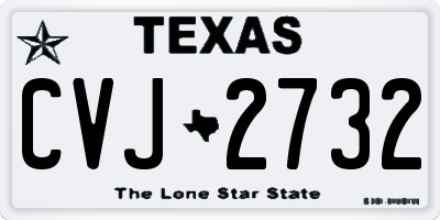 TX license plate CVJ2732