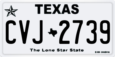 TX license plate CVJ2739