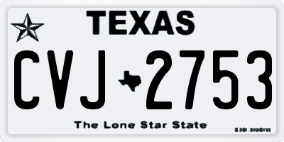 TX license plate CVJ2753