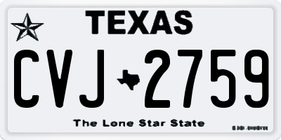 TX license plate CVJ2759
