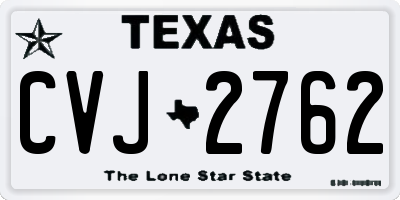 TX license plate CVJ2762