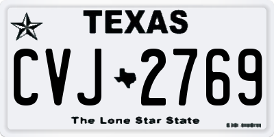 TX license plate CVJ2769